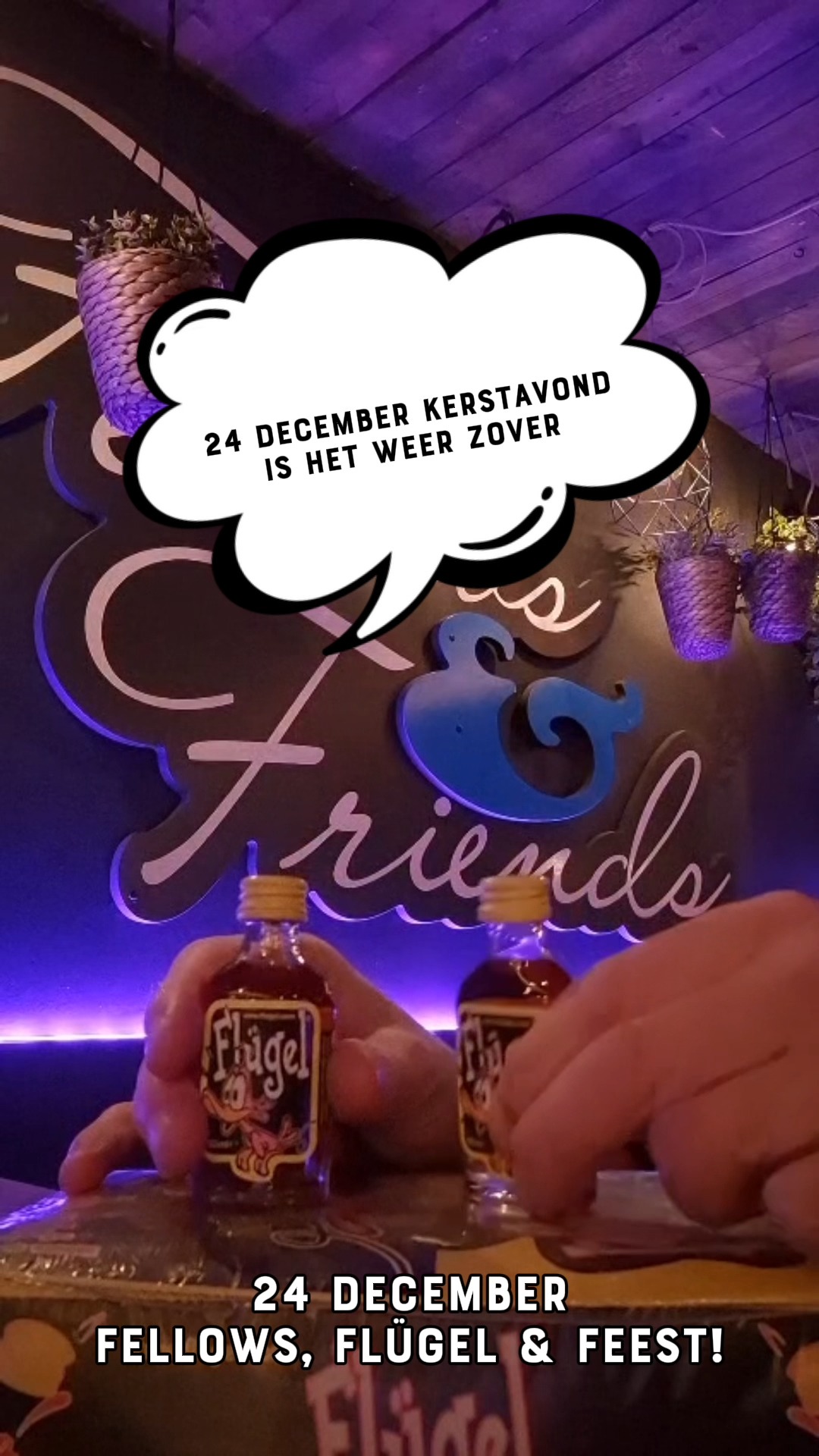 Traditiegetrouw luiden we de kerstdagen knallend in bij Fellows & Friends! 🎄🔥
Met Flügel in de hand, de beste kerst- & feestknallers door de speakers en een sfeer die alleen maar omhoog gaat. Don’t miss it! 🥳